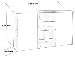 Комод Милана Аризона 2712