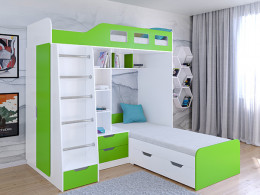 Кровать двухъярусная Астра 4  Белый/Белый