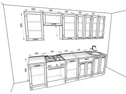 Кухня Глетчер 2,8 метра