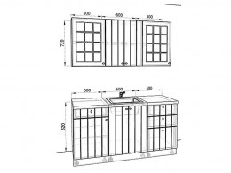 Кухня Прованс 1,6 метра