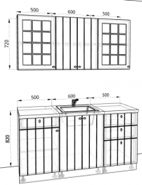 Кухня Прованс 1,6 метра