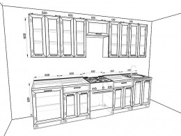 Кухня Глетчер 3,0 метра