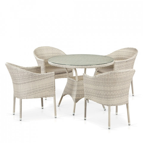 Комплект плетеной мебели T190A/Y350A-W85-D96 Latte 4Pcs