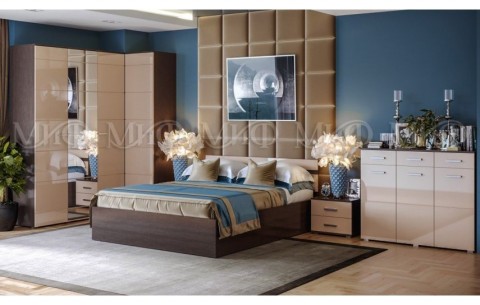 Модульная спальня Нэнси МДФ, композиция 2