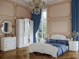 Модульная спальня Мария, белый глянец