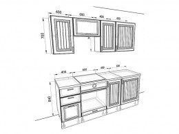 Кухня Принцесса 2,0 метра