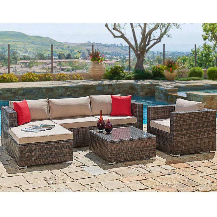 Комплект плетеной мебели  YR821 Light Brown