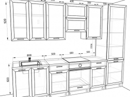 Кухня Глетчер 3,0 метра