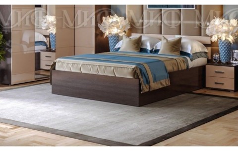 Кровать Нэнси / Ника МДФ 160, венге / капучино глянец