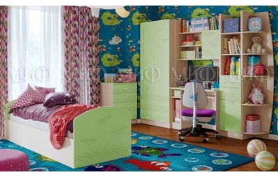 Модульная детская Юниор-2, матовый Салатовый