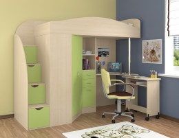 Детская кровать-чердак Теремок-1Гранд