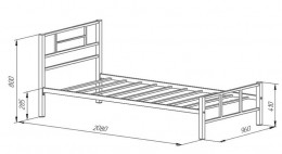 Металлическая кровать Кадис