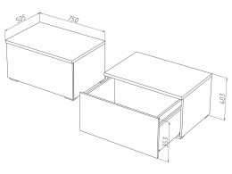Тумба с ящиком  Милана Тумба 1 ящик 1906.М1