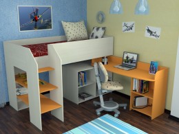 Детская кровать-чердак Теремок-2 Texno