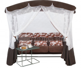 Качели садовые Элегант Премиум со столиком