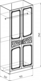 Шкаф 2х 0,9 Тиффани 90 см