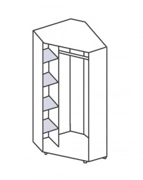 Шкаф детский 5.09 для одежды угловой 2-х дверный