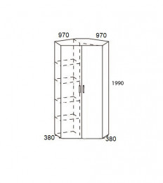 Шкаф детский 5.09 для одежды угловой 2-х дверный