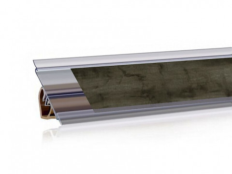 Плинтус вставочный Дуб фигурный тёмный (065М)