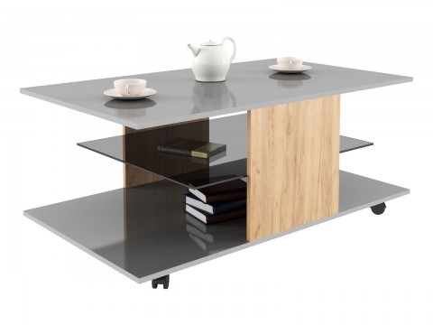 Журнальный столик Bergamo  - 2 исп. (900х600х500) Эмаль со стеклом