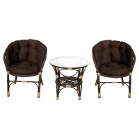 Комплект кофейный из искусственного ротанга "Багама" 2+1