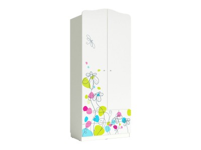 Детский распашной шкаф Мебвилл Цветы