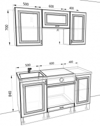 Кухня Ева 1,5 метра