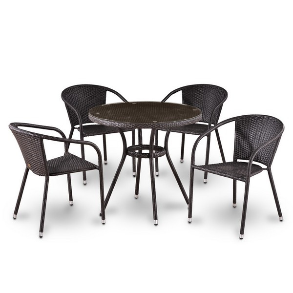 Комплект плетеной мебели  T283ANT/Y137С-W51-4PCS