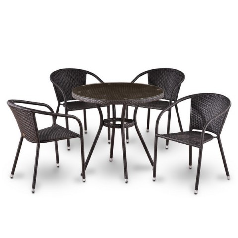 Комплект плетеной мебели  T283ANT/Y137С-W51-4PCS