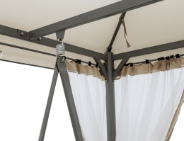 Беседка Премиум со столиком бежевая