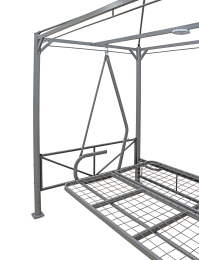 Беседка Премиум со столиком бежевая