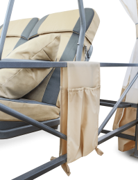 Беседка Премиум со столиком бежевая