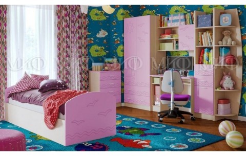 Модульная детская Юниор-2, матовый Сиреневый