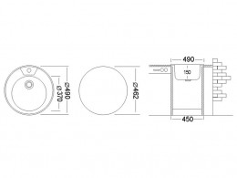 Мойка врезная Фаворит FAD500 -GT6K 0C