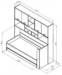 Детская Дельта-21.03 с антресолью