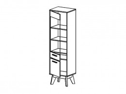 Шкаф-витрина Милана Радиорамма 2105.М2