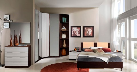 Детская кровать Юниор-5 ЛДСП (Венге / Ясень шимо светлый)