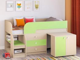 Кровать чердак Астра 9 V7 Белый/Белый