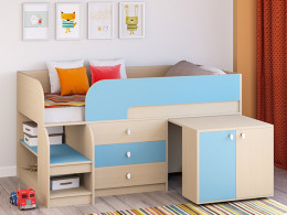 Кровать чердак Астра 9 V7 Белый/Белый