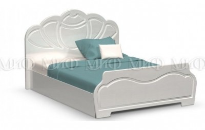 Гармония Кровать 1,6м (Белый глянец холодный, белый)