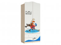 Детский распашной шкаф  Хоккей