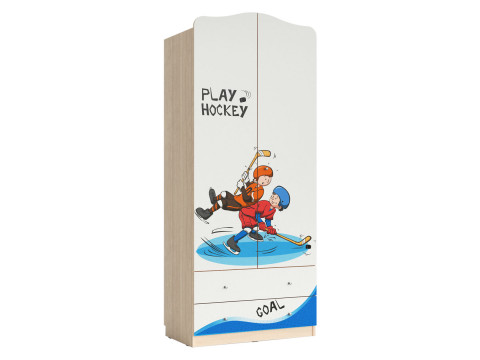 Детский распашной шкаф  Хоккей