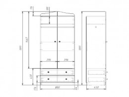 Детский распашной шкаф  Хоккей
