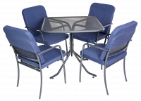 Стол для кафе + 4 стула ( сварной вариант) с мягким элементом.