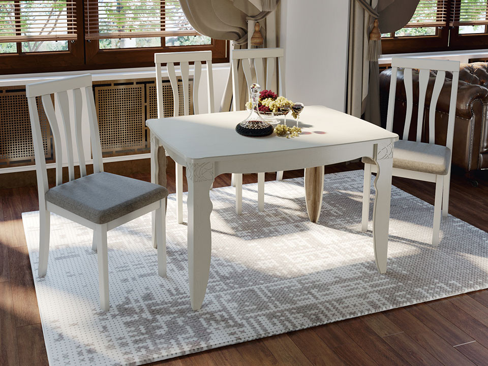 Обеденная группа для столовой и гостиной Неаполь Тип 1 + 4 стула Пегас -502