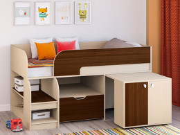 Кровать чердак Астра 9 V9 Белый/Белый