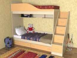 Двухъярусная кровать Дуэт без лестницы
