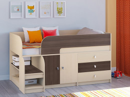 Кровать чердак Астра 9 V1 Белый/Белый