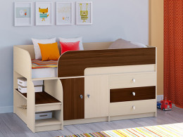 Кровать чердак Астра 9 V1 Белый/Белый