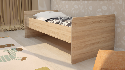 МС "Умка" К-001 (кровать) ЛДСП дуб сонома Умка 90 см